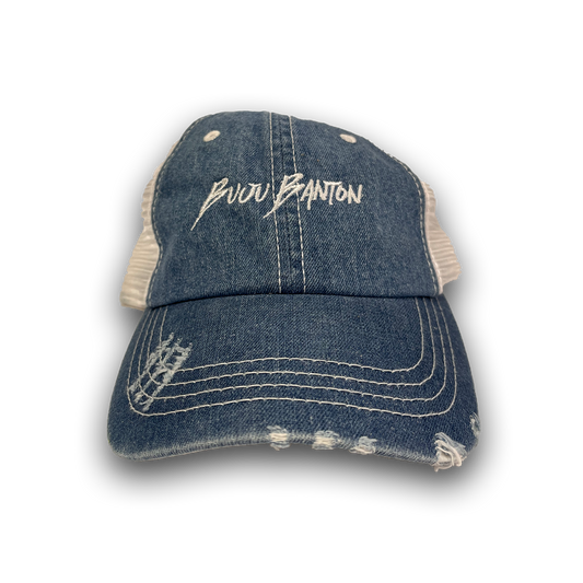 Denim Logo Trucker Hat