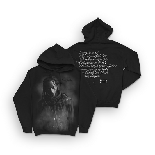 Smoke Portrait Black Hoodie