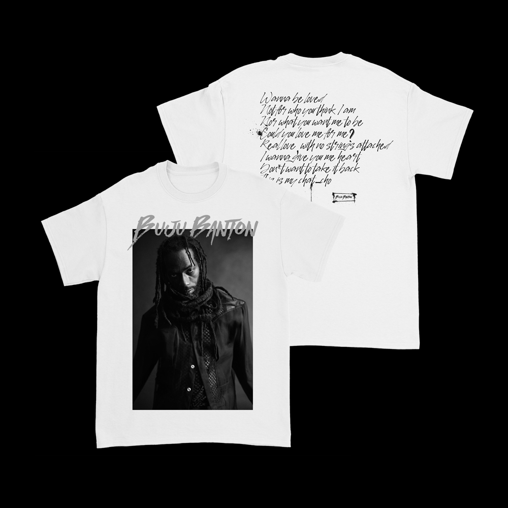 Smoke Portrait White T Shirt Pre Order Buju Banton