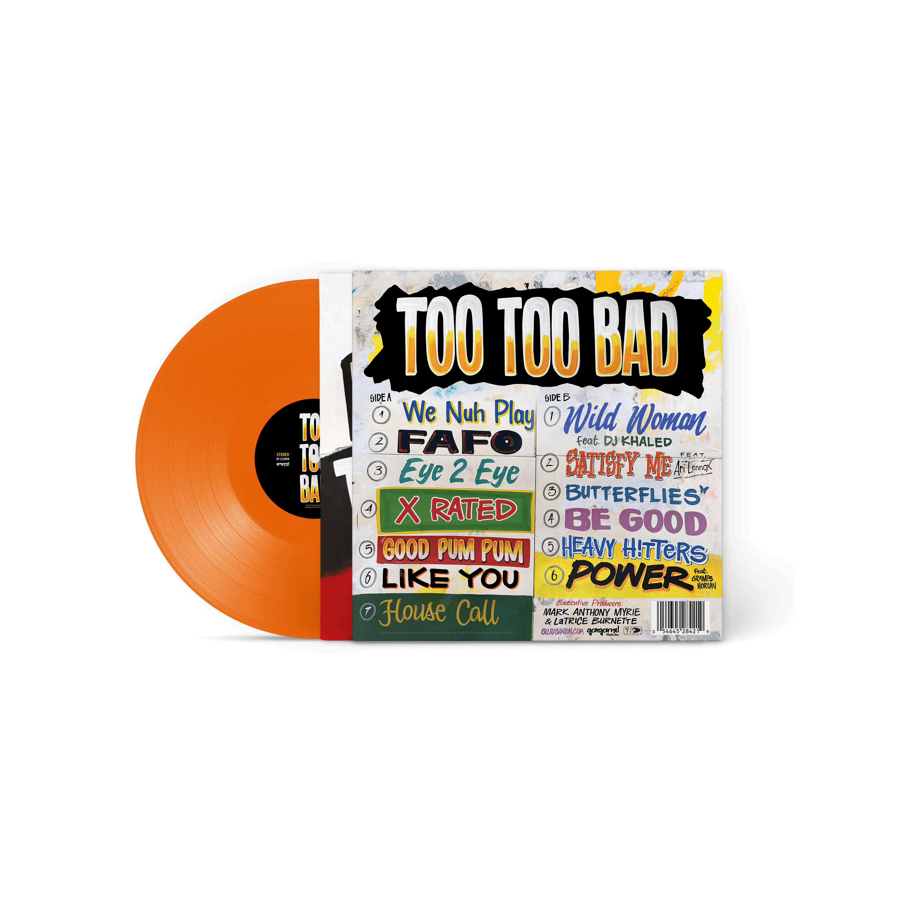 Too Too Bad Orange Vinyl LP